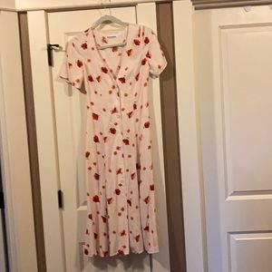 Reformation Locklin Dress color “salsa”